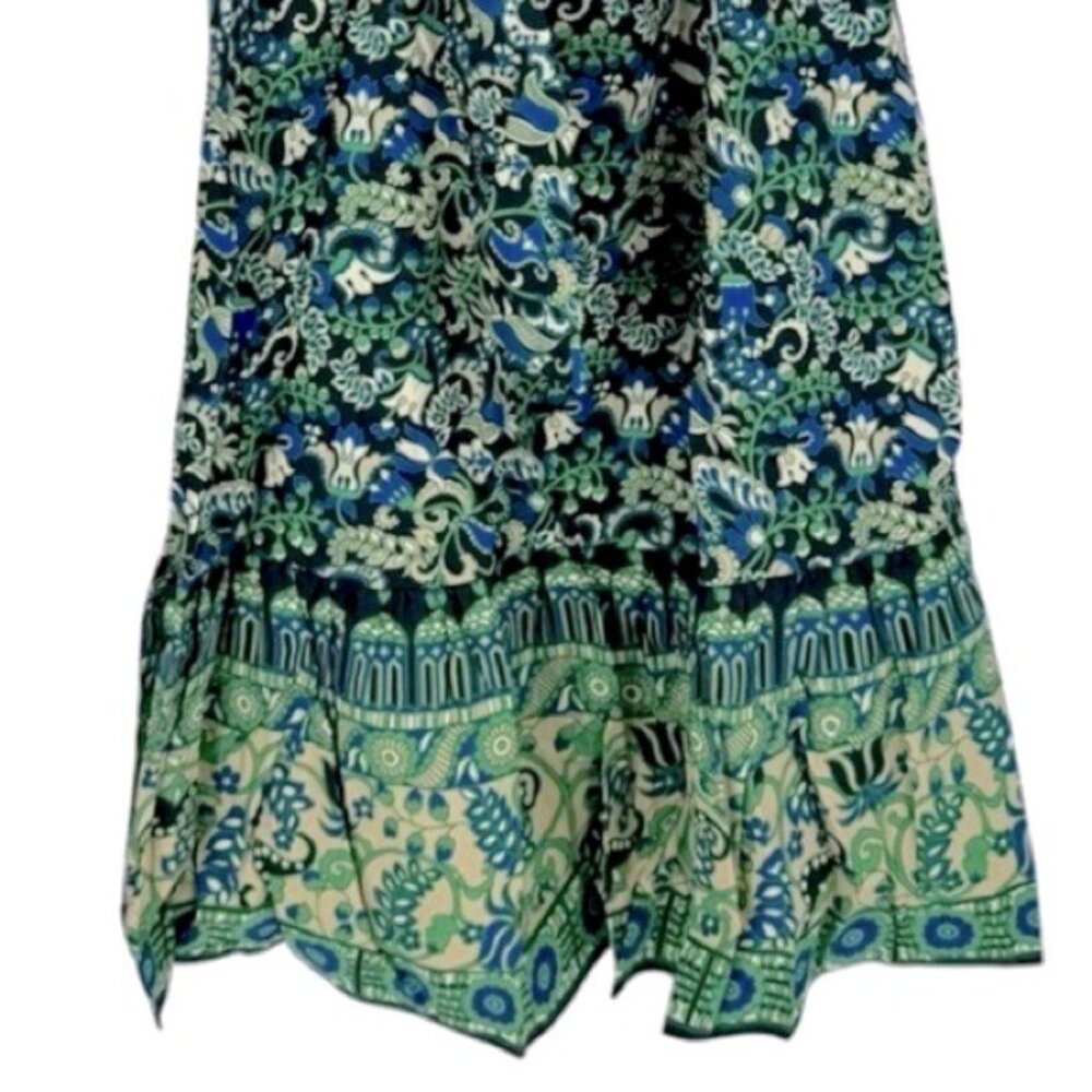 Tuckernuck | NEW Batik Floral Hampton Pull On Cotton Maxi Skirt Size M - Picture 6 of 11